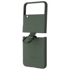 SAMSUNG Official Silicone Cover Case with Ring for Galaxy Z Flip 4 - Green