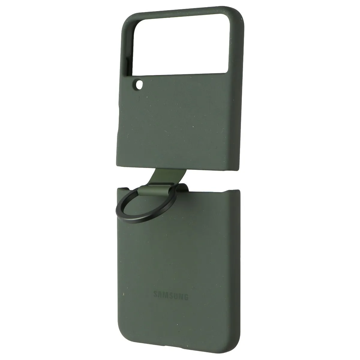 SAMSUNG Official Silicone Cover Case with Ring for Galaxy Z Flip 4 - Green