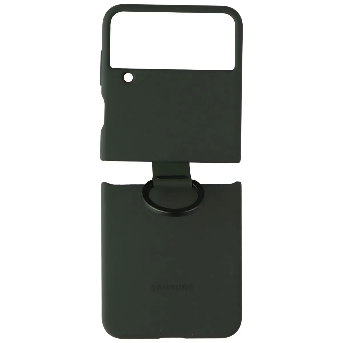 SAMSUNG Official Silicone Cover Case with Ring for Galaxy Z Flip 4 - Green