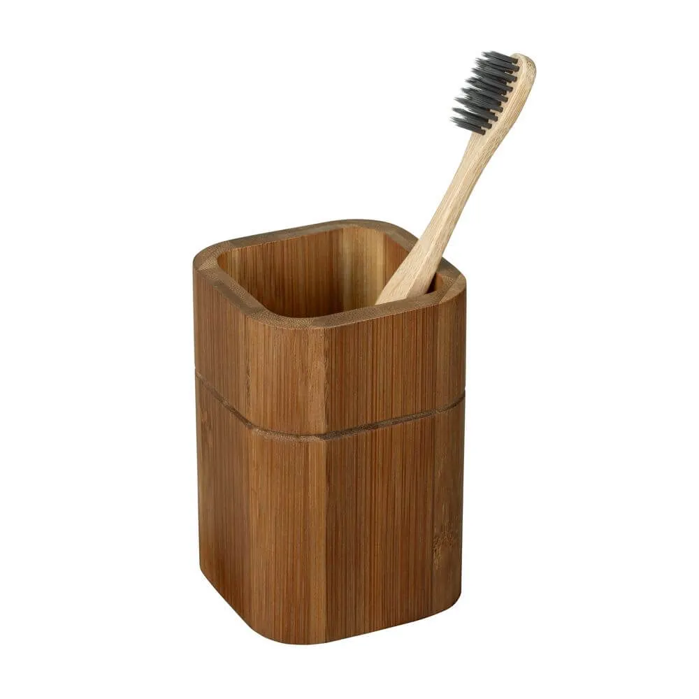 Serro Toothbrush Holder Bamboo and Black