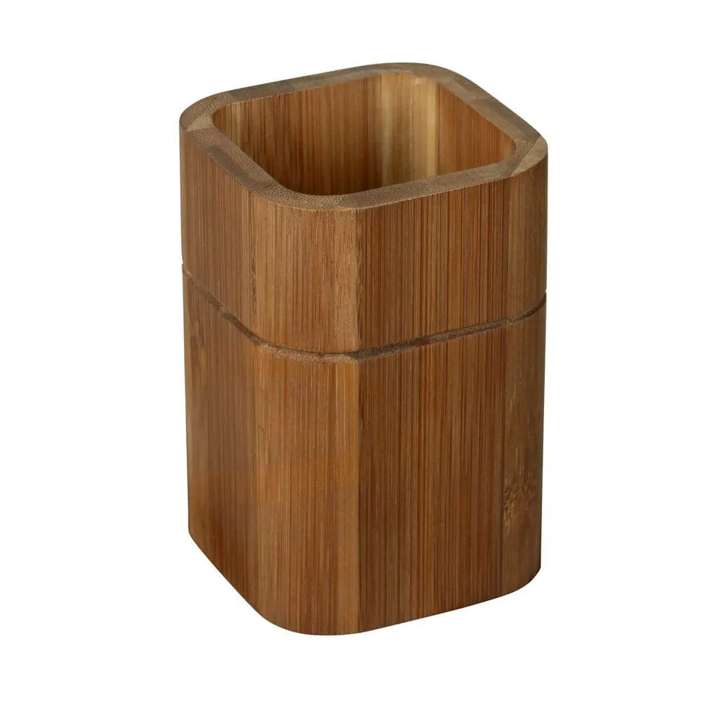 Serro Toothbrush Holder Bamboo and Black