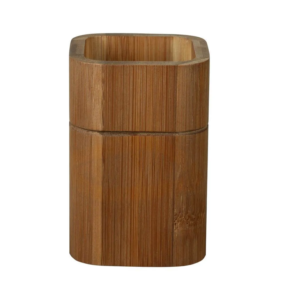 Serro Toothbrush Holder Bamboo and Black