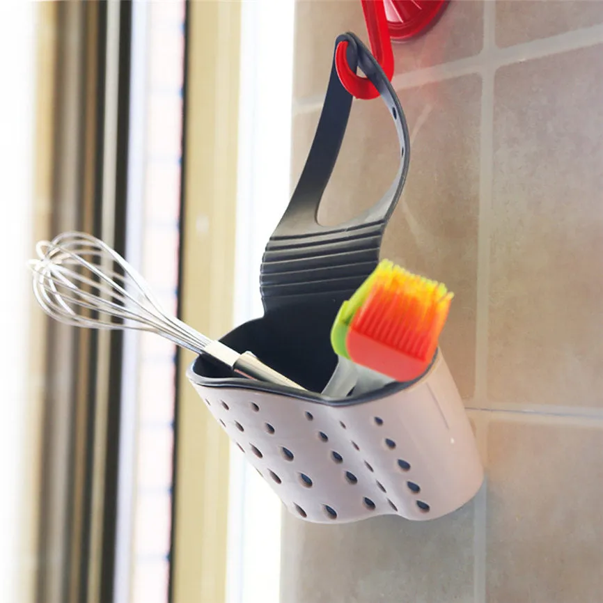 Sink Shelf Soap Sponge Drain Rack Bathroom Holder Kitchen Storage Suction Cup Kitchen Organizer Sink kitchen Accessories Wash