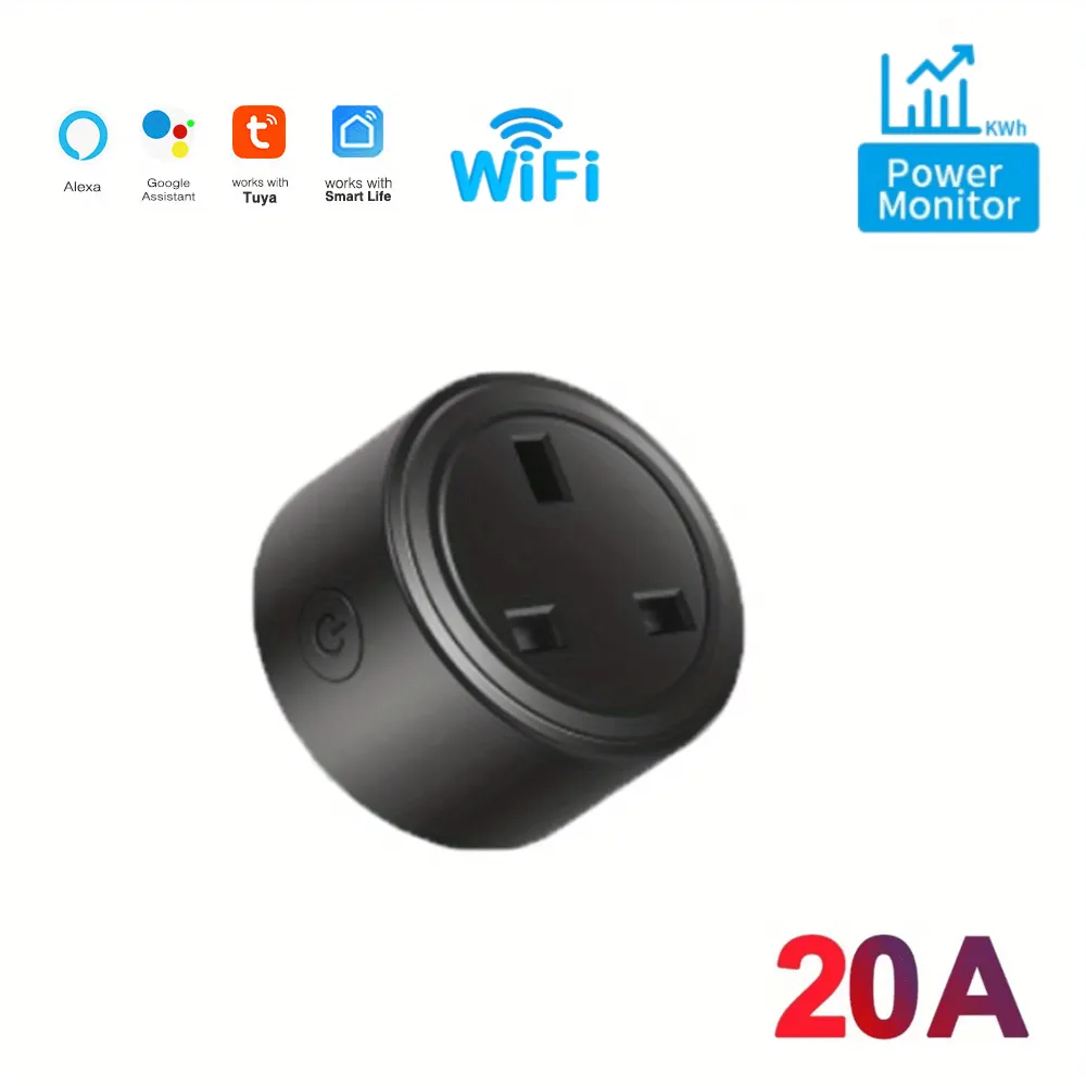 Smart Plug WIFI Socket UK 20A 16A Timing Function Tuya Smart