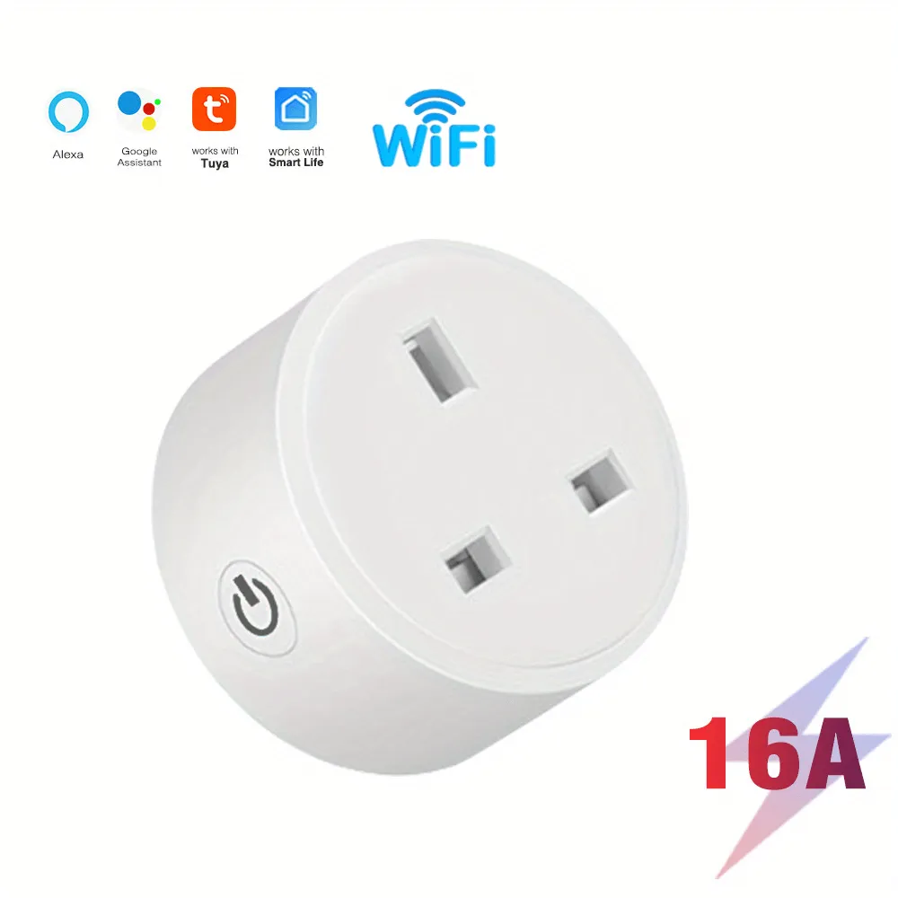 Smart Plug WIFI Socket UK 20A 16A Timing Function Tuya Smart