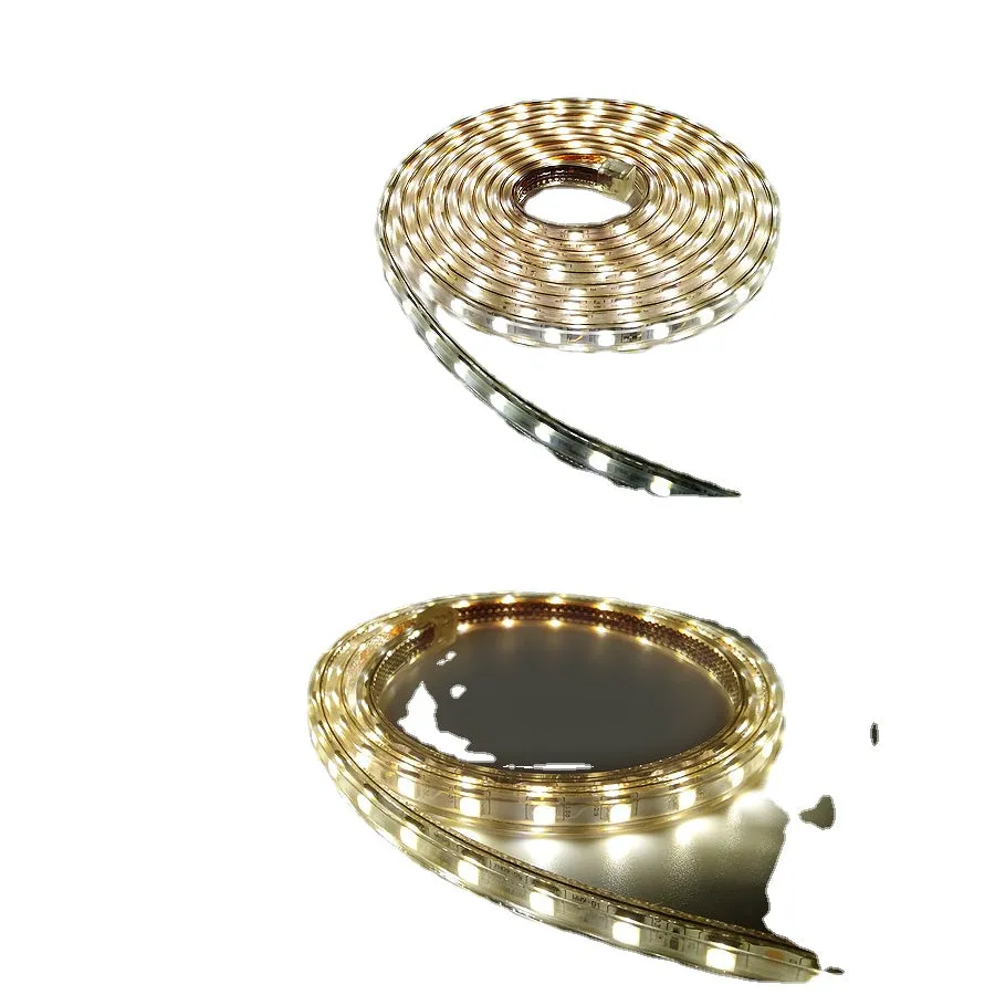 SMD 5050 AC220V LED Strip Flexible Light 60leds/m Waterproof Led Tape LED Light With Power Plug 1M/2M/3M/5M/6M/8M/9M/10M/15M/20M