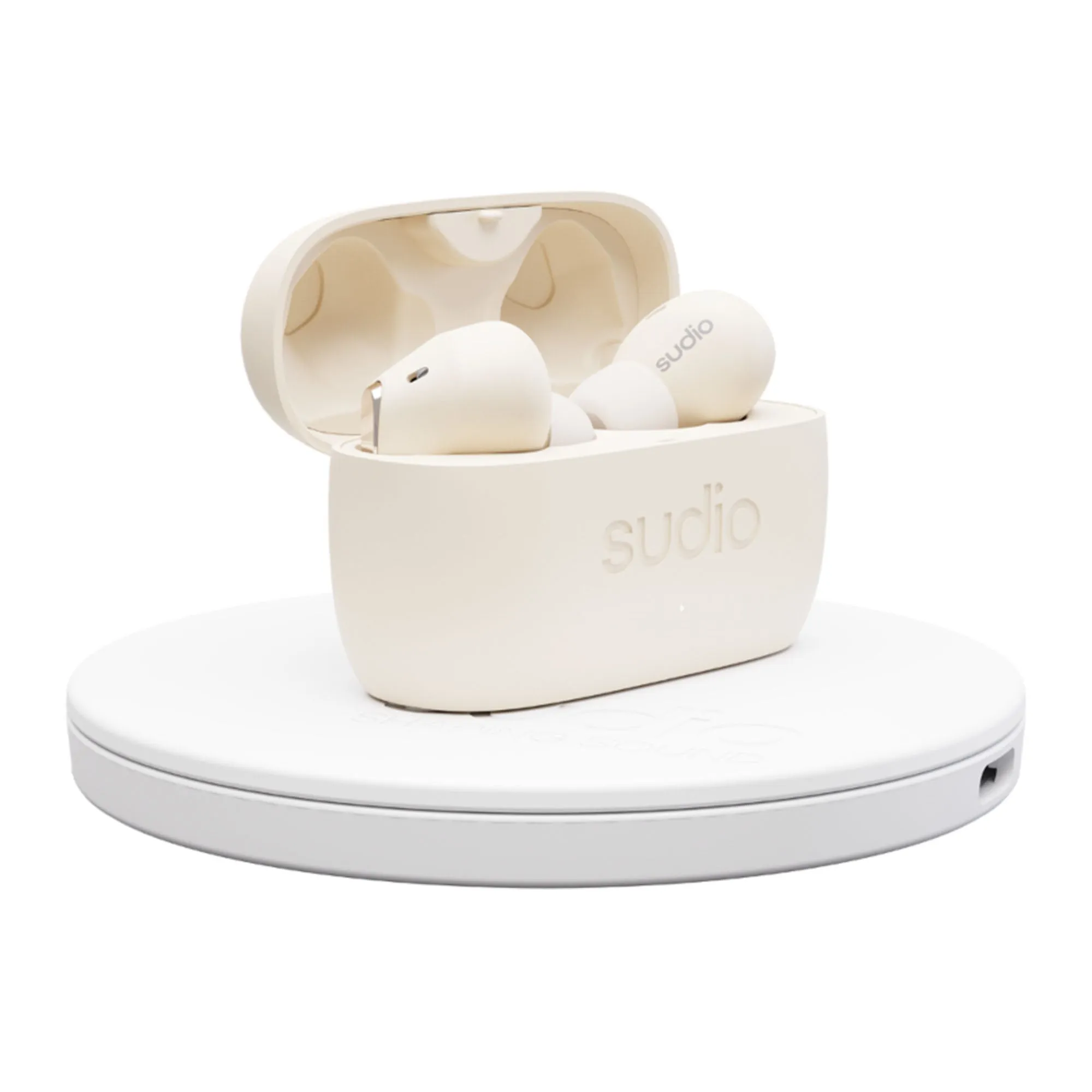 Sudio Wireless Earphone E2 - Hybrid Active Noise Cancellation Spatial Audio - Sand (Barcode: 7350071384695 )