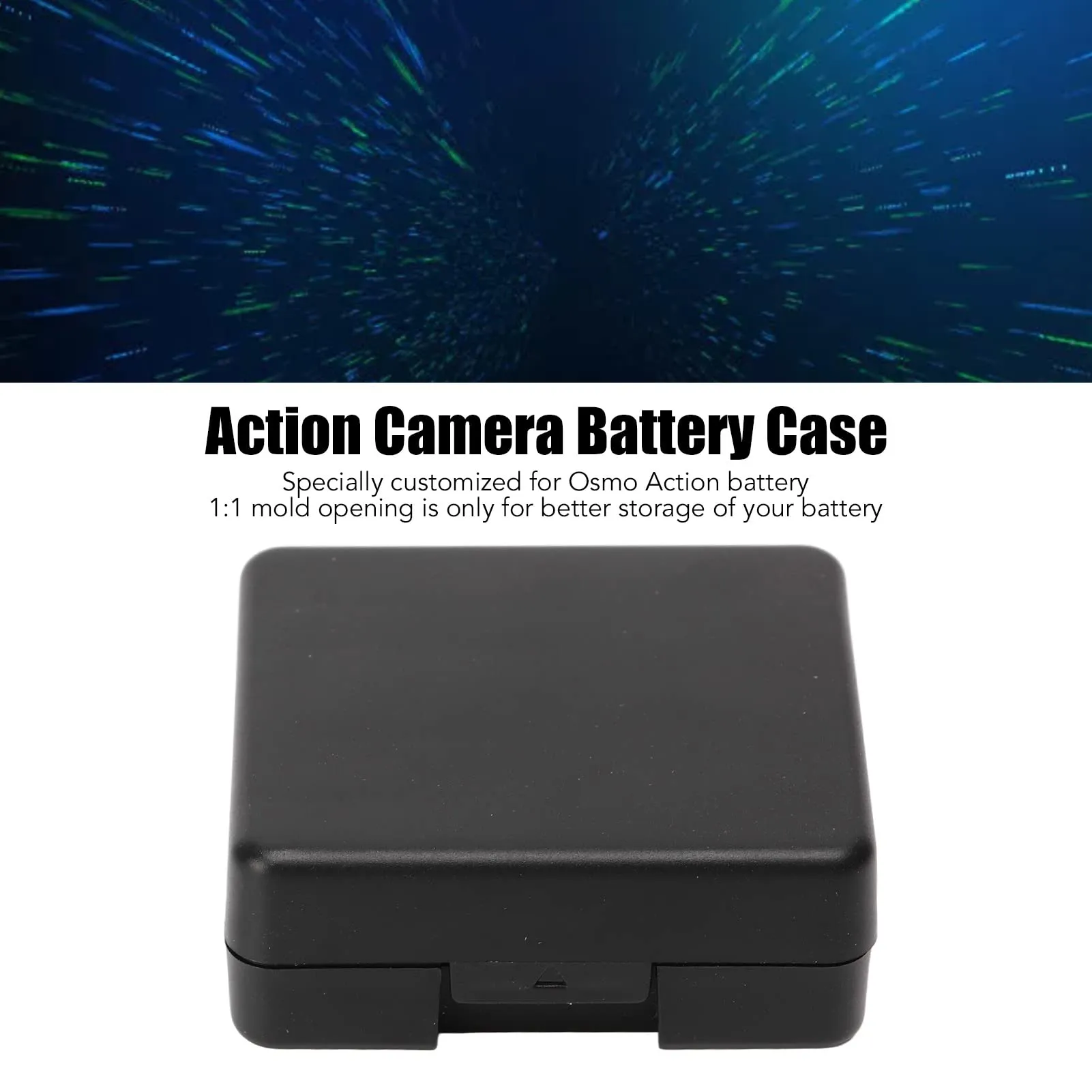 Tempered Glass Film Screen Protector with Lens Cap Cover and Battery Storage Case | Compatible with DJI OSMO Action 3 Camera Accessories