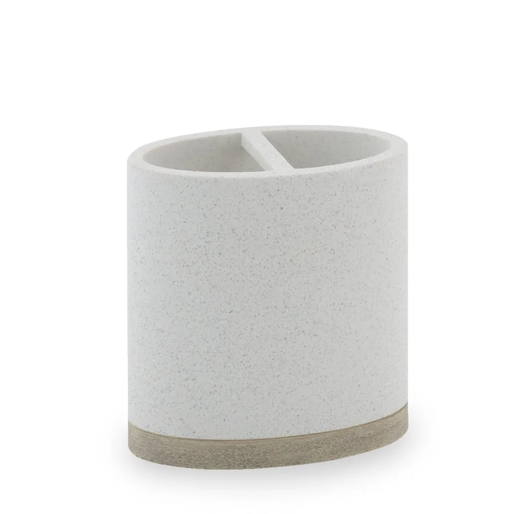 The Rustic Grey Toned Bath Accessories - Toothbrush Holder