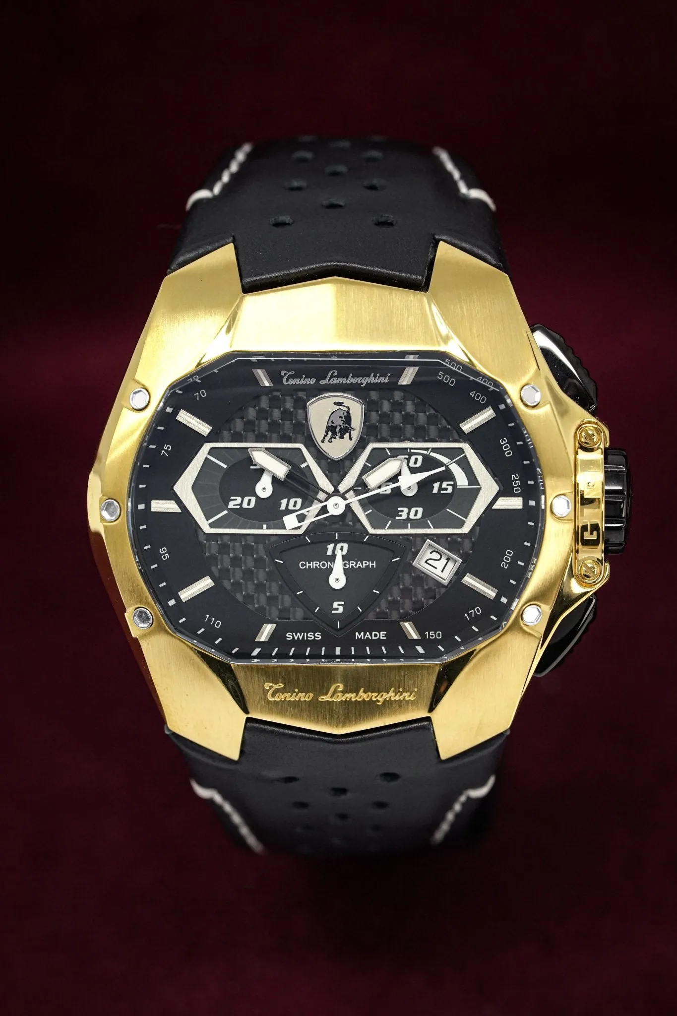 Tonino Lamborghini GT1 Chronograph Watch Gold T9GD-YG