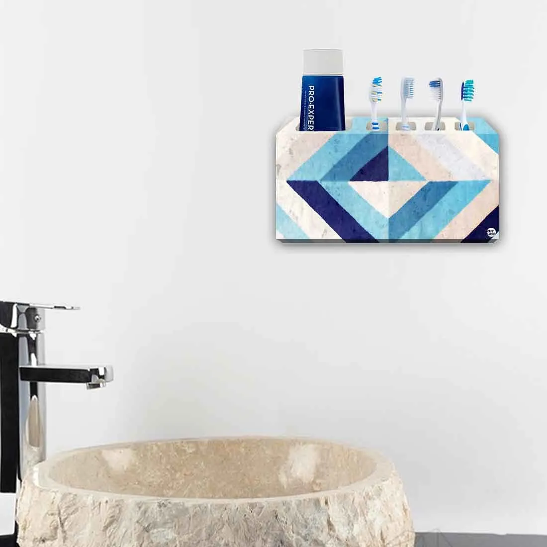 Toothbrush Holder Wall Mounted -Blue Diamond