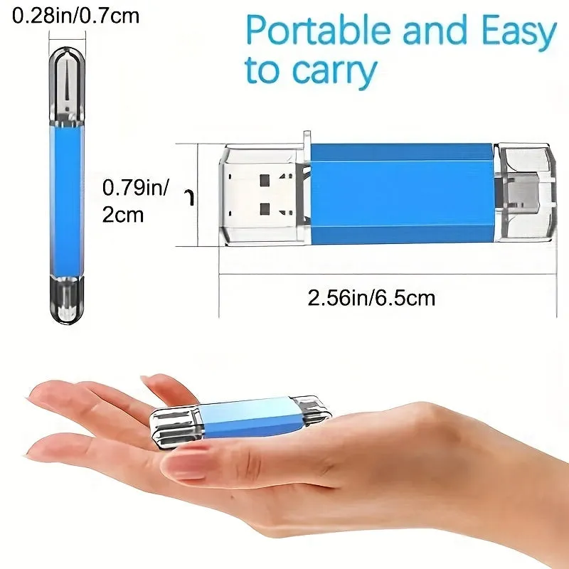 TOPESEL 2-in-1 USB C Flash Drive Dual Type C & USB 3.0 Memory Stick