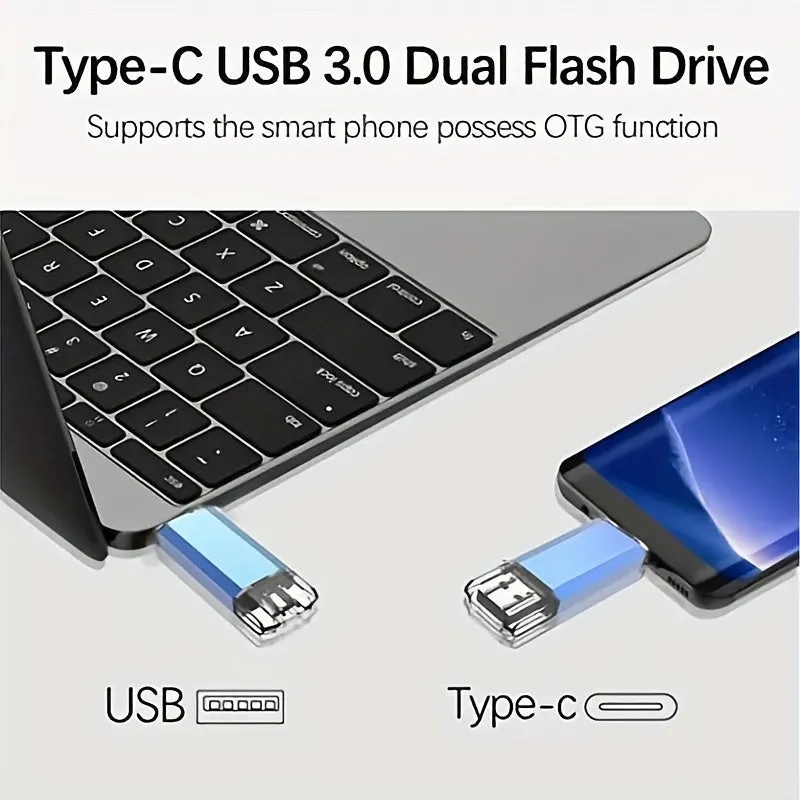 TOPESEL 2-in-1 USB C Flash Drive Dual Type C & USB 3.0 Memory Stick