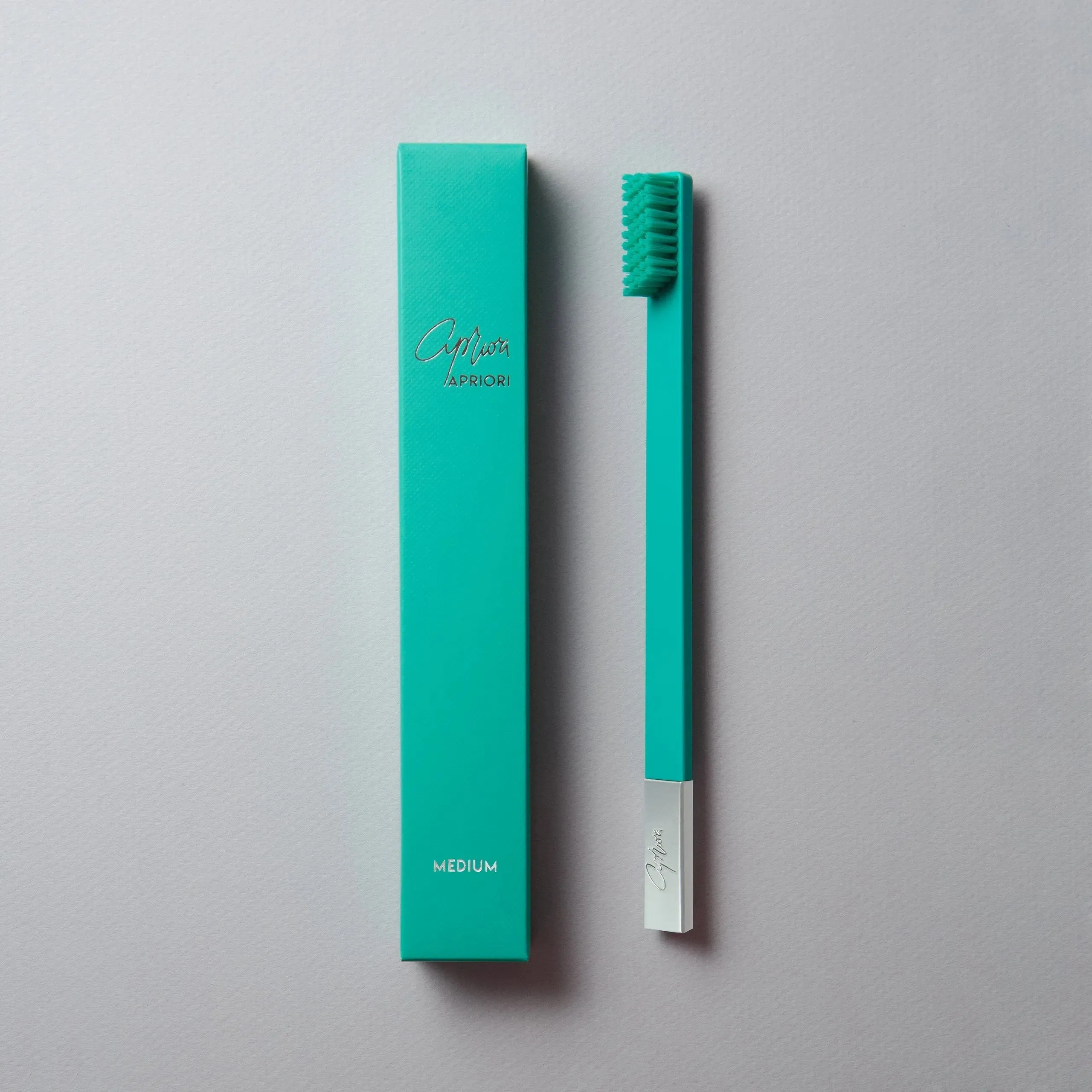 Turquoise Blue Silver Toothbrush