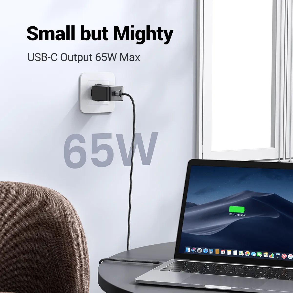 UGREEN Nexode 65W USB C GaN Charger-3 Ports Wall Charger