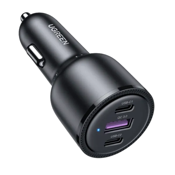 UGREEN USB C Car Charger 69W 3-Ports Cigarette Lighter