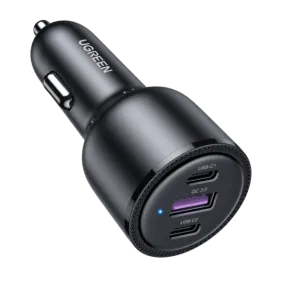 UGREEN USB C Car Charger 69W 3-Ports Cigarette Lighter