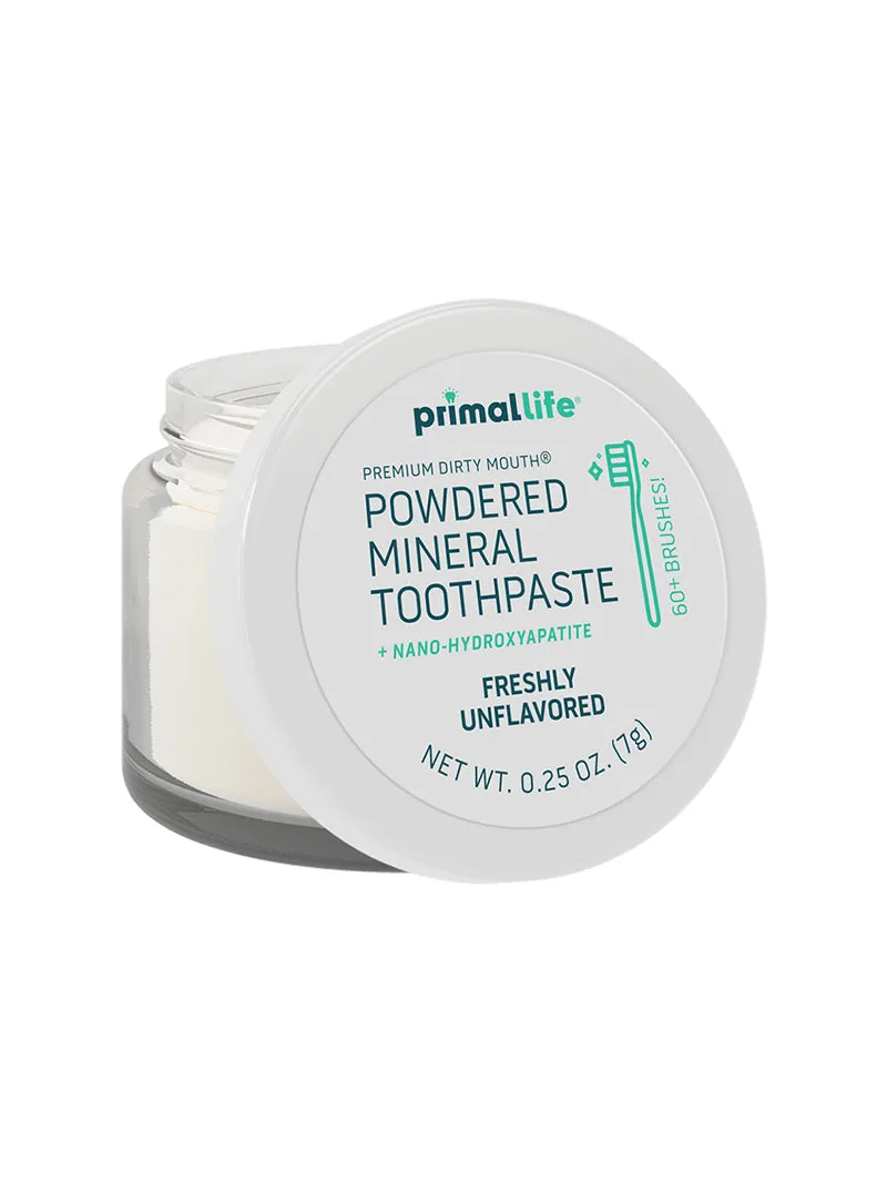 Unflavored Toothpowder /  Powdered Mineral Toothpaste