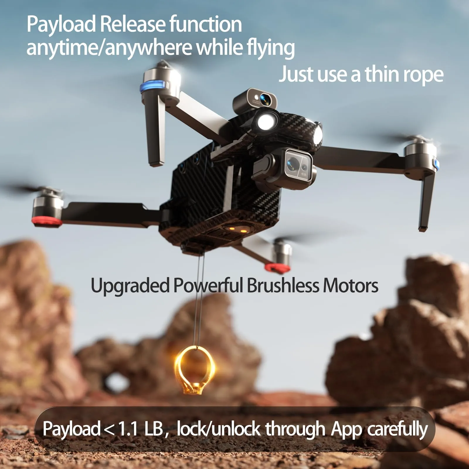 Upgraded Touch Screen Remote Drones with Camera for Adults 4K, Professional Drones