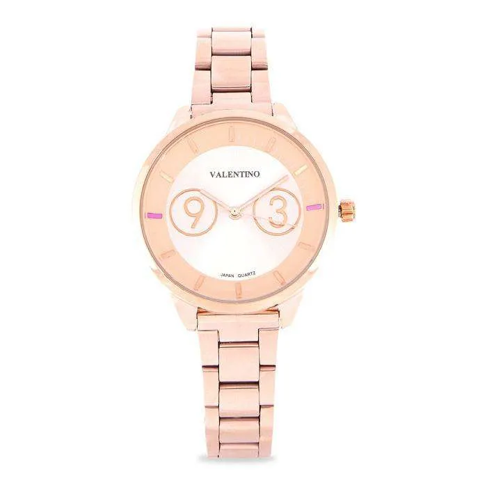 Valentino 20122173-ROSE DIAL Rose Gold Stainless Steel Band Watch for Women