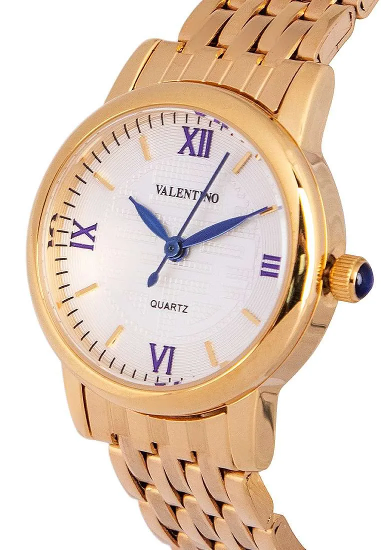 Valentino 20122322-WHITE DIAL Gold Stainless Steel Watch for Women