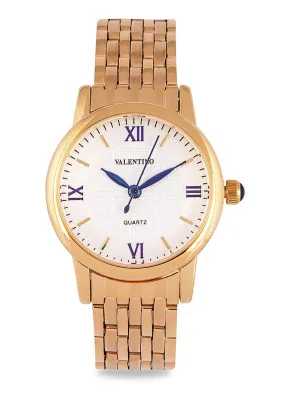 Valentino 20122322-WHITE DIAL Gold Stainless Steel Watch for Women