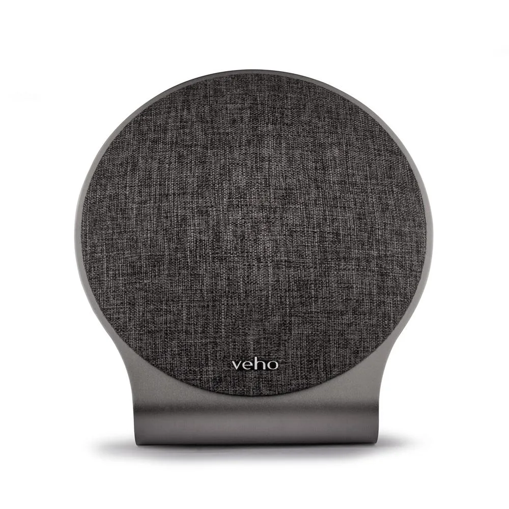 Veho M10 Wireless Portable Bluetooth Speaker | Microphone | Swipe Control Track/Volume | Handsfree Calling | 60 Watt | 2 x 20W Bass | 2 x 10W Treble | Space Grey