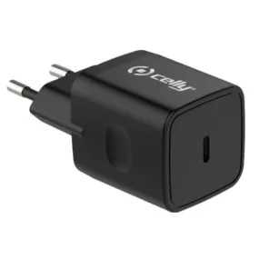 Wall Charger Celly PLTC1USBC30W Black 30 W