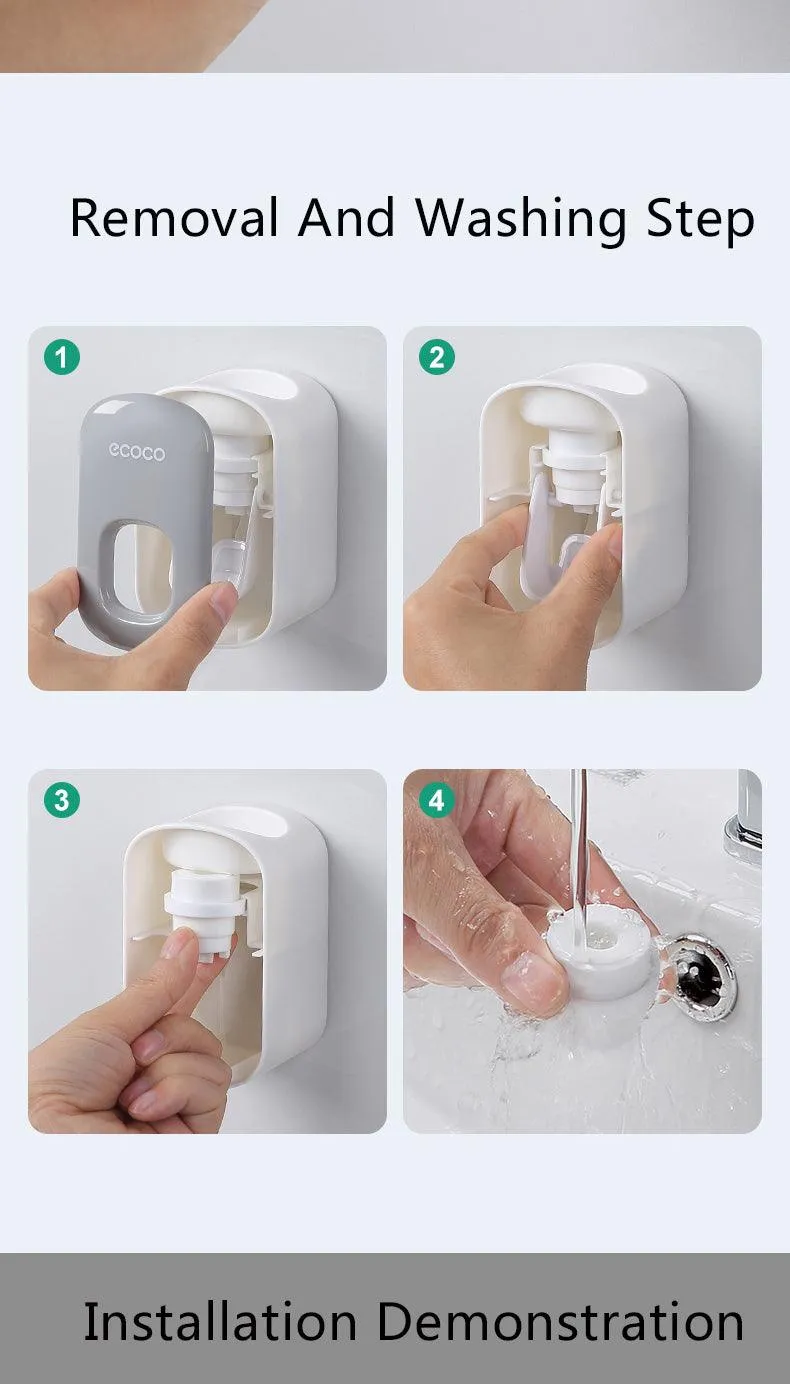 Wall-Mounted Holder Automatic Toothpaste Squeezer