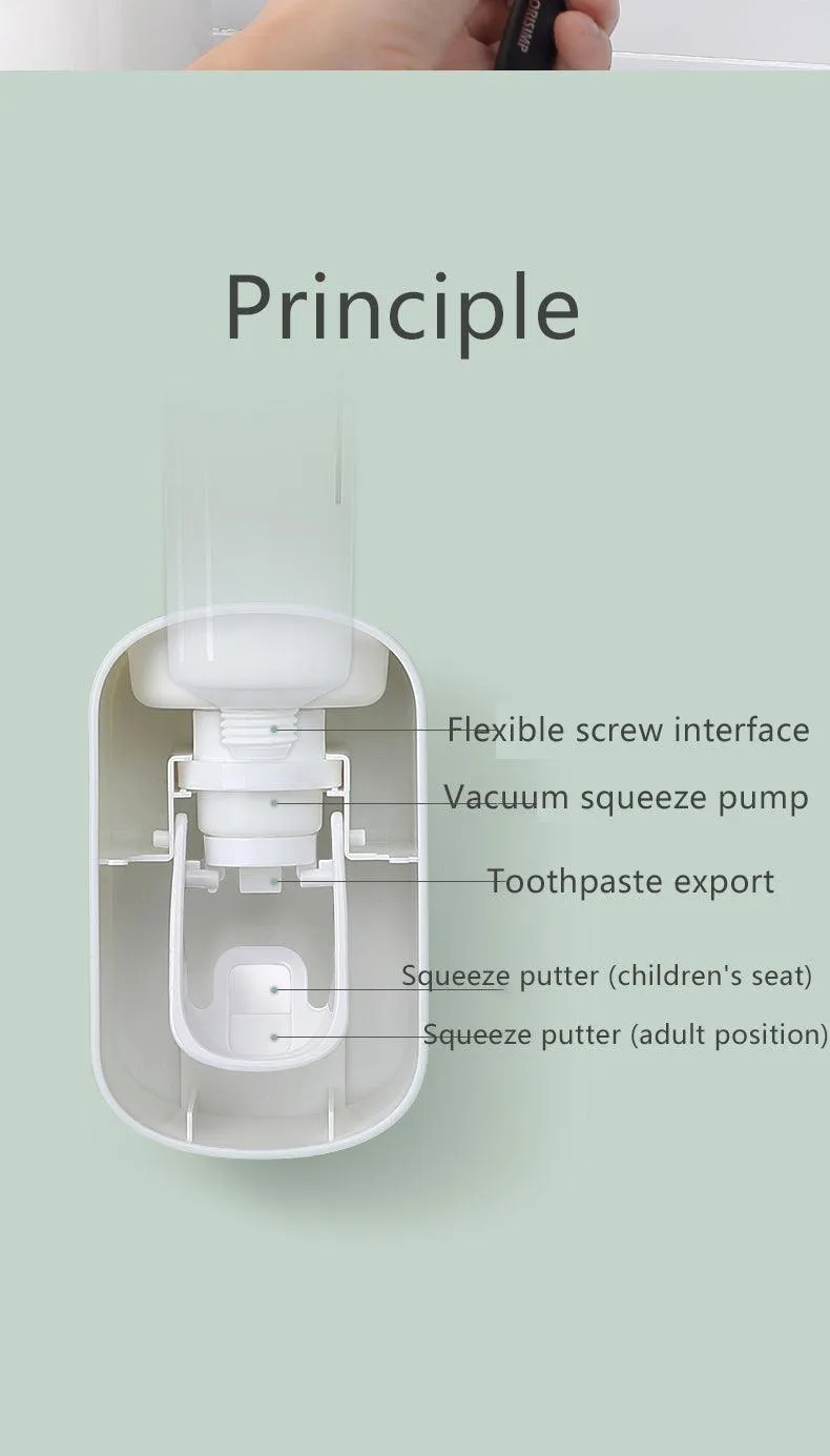 Wall-Mounted Holder Automatic Toothpaste Squeezer