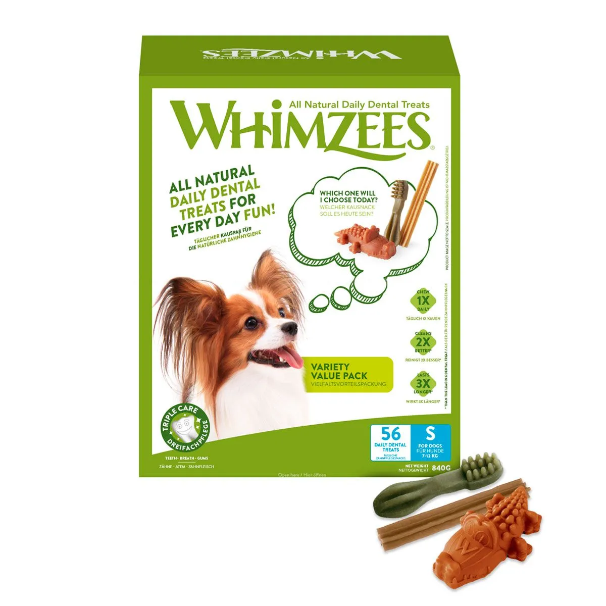 Whimzees Variety Box Small 56pk Dog Treats