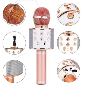 Wireless Bluetooth Recording Condenser Handheld Microphone Bluetooth Speaker Audio Recording Karaoke with Mic (Multicolor 1 Pc)