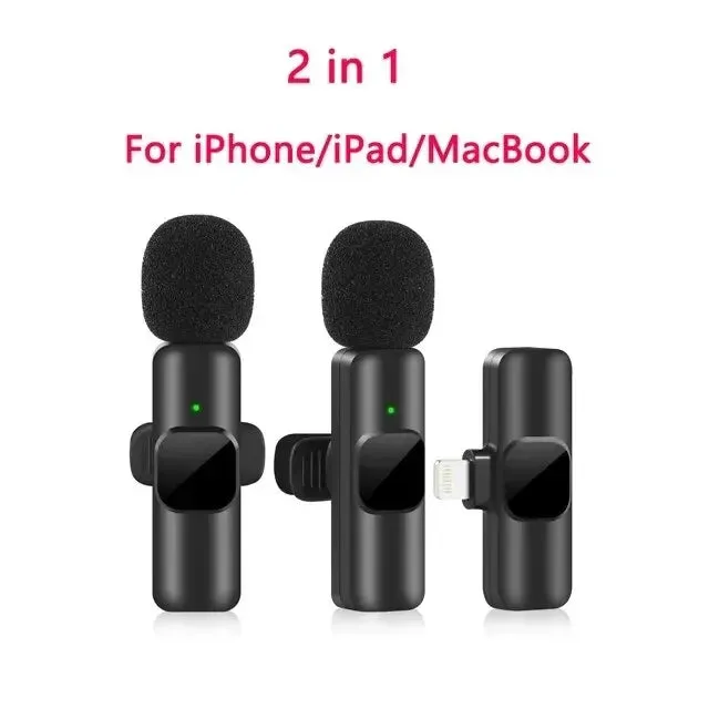 Wireless Lavalier Microphone - Portable, High-Quality Audio for iPhone & Android Recording