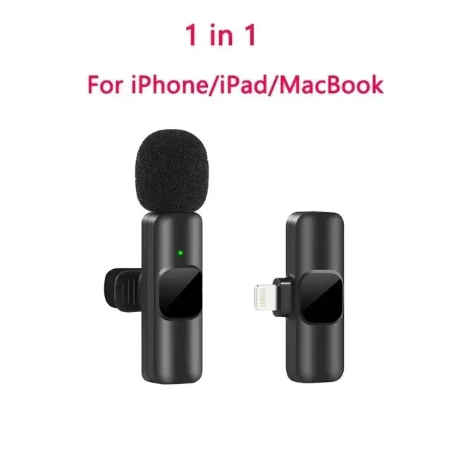 Wireless Lavalier Microphone - Portable, High-Quality Audio for iPhone & Android Recording