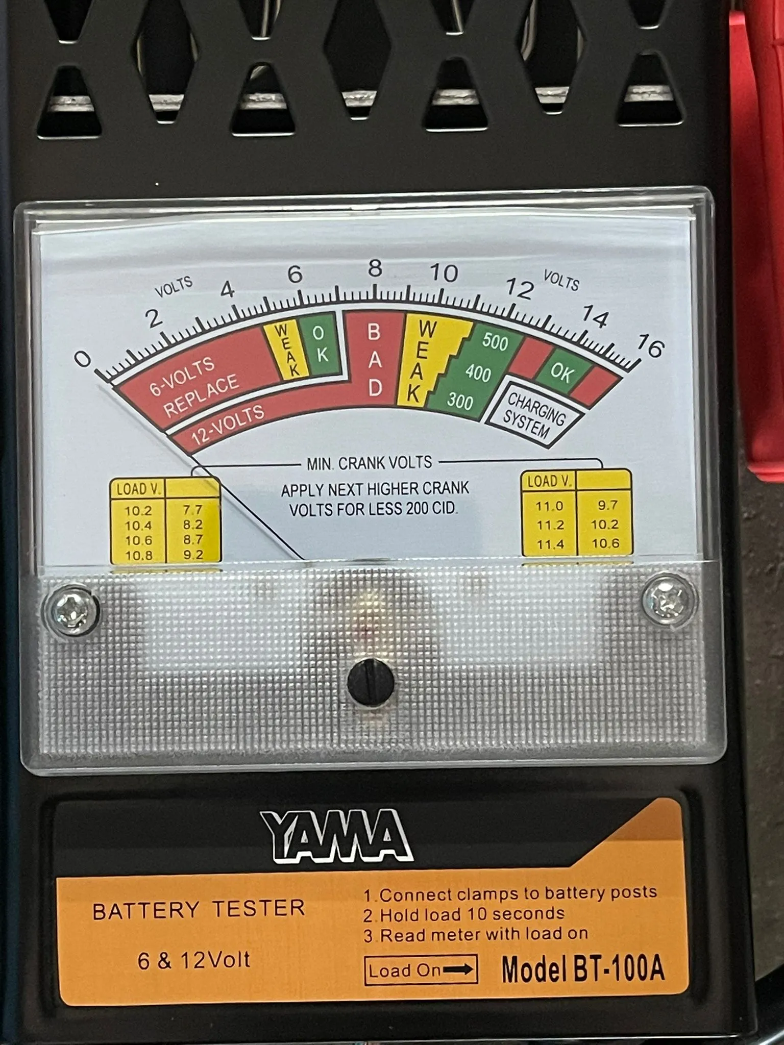 Yama 6V/12A  Battery Tester | Model : BT-100A