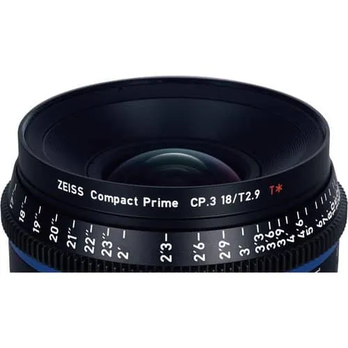 Zeiss CP.3 18mm T2.9 Feet Compact Prime Cine Lens - Canon EF Mount