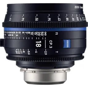 Zeiss CP.3 18mm T2.9 Feet Compact Prime Cine Lens - Canon EF Mount