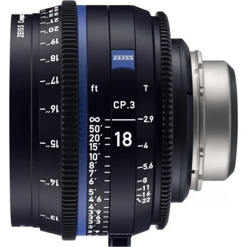 Zeiss CP.3 18mm T2.9 Feet Compact Prime Cine Lens - Canon EF Mount