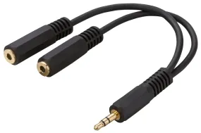 Zenith AY1003MP3MF Audio Y-Cable, 3 in Cord L, Black :CD: QUANTITY: 1